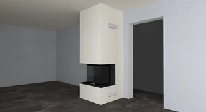 Kamin mit Montage, komplett TPK-10 dreiseitig Panorama, individuell angepasst - Bild 1 von 5