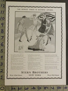 1915 FASHION SWIMWEAR FLAPPER DECO VOGUE STERN BROTHERS STYLE GIRL AD 27846 - Picture 1 of 1