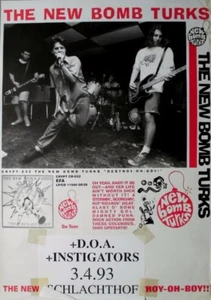 NEW BOMB TURKS - 1993 - D.O.A. - Instigators - In Concert Tour - Poster - Bremen - Imagen 1 de 1