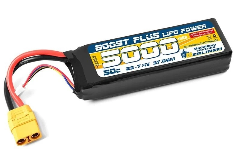 Corally BOOST Lipo Akku 7,4V 50C 5000mAh 2S Softcase XT-90 #C-49230-X-PL - Bild 1 von 1