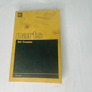 Caterpillar D4 Tractor Parts Book 1975 UE035100 CAT Vintage - Picture 1 of 2