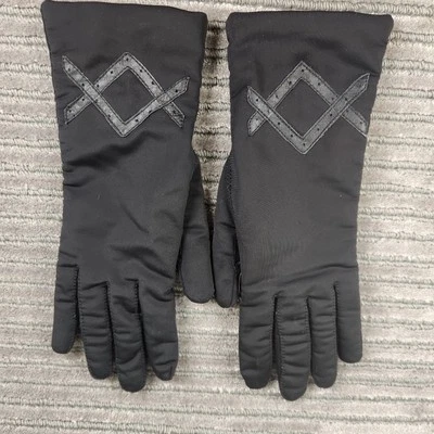 Guantes de conducción de colección Fownes para damas de nailon forrados de spandex ribete de cuero elástico Foto 1 de 4