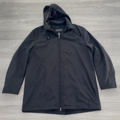 Banana Republic Men’s Hooded Black Water Resistant Parka Jacket Coat Size L - Image 1 of 4