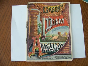 Woodbury New Jersey GG Green Laboratories Diary 1882-83 RARE Almanac 33 Pages - Picture 1 of 4