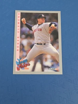 1993 Fleer #348 Roger Clemens Boston Red Sox BASEBALL Card 1H - Image 1 of 2
