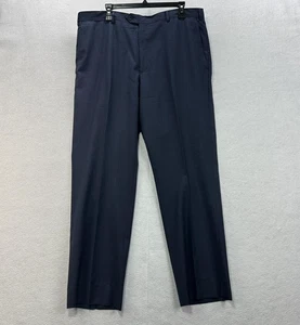 Pantalone Santorelli Uomo 40 Blu Lana Vergine ROMEO Abito Piatto Fronte Made in Italy - Foto 1 di 10