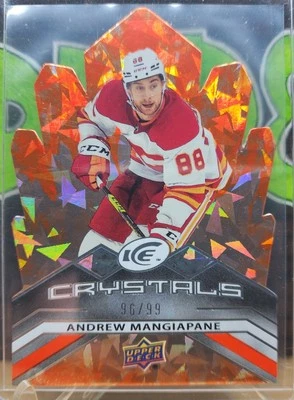 2021-22 Upper Deck Ice Ice Crystals Orange #IC4 Andrew Mangiapane /99 MINT!! - Image 1 of 2