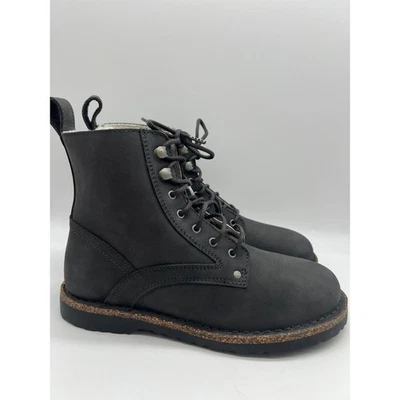 Botas de combate Birkenstock Bryson gris grafito piel de oveja para mujer talla 9 Foto 1 de 4