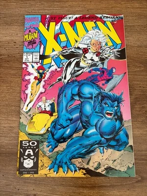 Libro de historietas de Marvel X-Men # 1 casi nuevo primera impresión Jim Lee Storm Beast variante 6 J332 Foto 1 de 2
