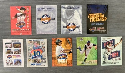 2004 to 2013 Brooklyn Cyclones Baseball Schedule Lot- 9 Pcs. - Image 1 of 4