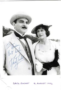 David Suchet SIGNED  as HERCULE POIROT w. COA 8x10 dated 1986 - Picture 1 of 3