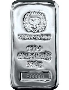 CAST BAR 250 Grams Silver Germania 2023 - Picture 1 of 4