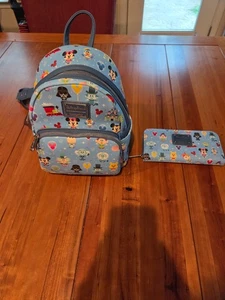 Disney Parks Chibi Loungefly Mini Backpack and Wallet, Great shape! - Picture 1 of 7