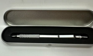 0.7mm Mechanical Pencil Full Metal Silver w/ Steel Case - New Fast Ship - Picture 1 of 5