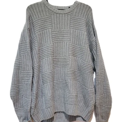 Suéter Joseph & Lyman 100% Cachemira Talla Extra Grande Pullover Gris Tejido con Cable  Foto 1 de 4