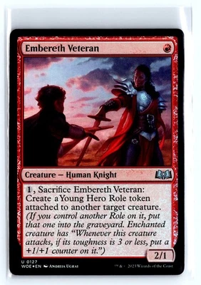 (3x) FOIL Embereth Veteran Wilds of Eldraine – MTG Magic the Gathering Card - Image 1 of 4