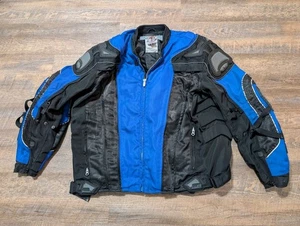 Chaqueta acolchada de motociclista Joe Rocket MODELO 0527 AZUL Y NEGRO 2XL *LEER*  - Imagen 1 de 8