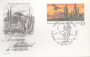 1989 FDC Postkarte - Scott # UX127 - Kunsthandwerk Cachet UA - Bild 1 von 1