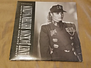 Janet Jackson "RHYTHM NATION" 1989 A&M 12" Single SP-12335  VG+ - Picture 1 of 4