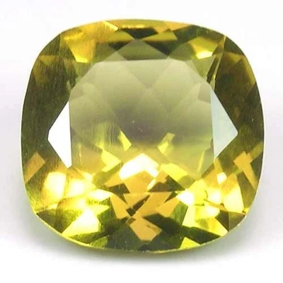 ~ESPLÉNDIDO~ GEMA BERILO COLOR AMARILLO ÁMBAR BRILLANTE 1,3 QUILATES - CORTE COJÍN Foto 1 de 3