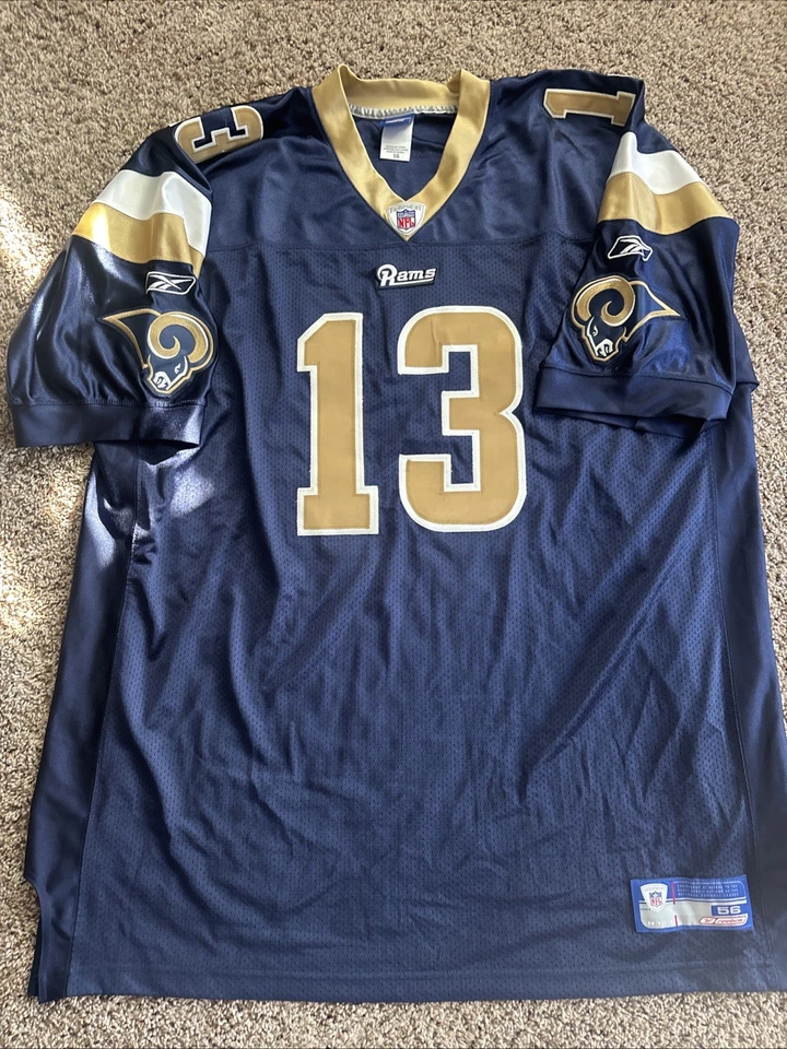 VTG Authentic Reebok Kurt Warner #13 St Louis Rams Jersey Sz 56 XXXL - Image 1 of 4