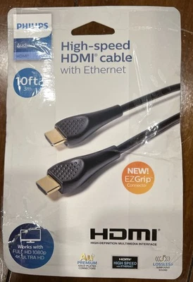 Philips 10 Basic HDMI High Speed Cable with Ethernet - Black - Image 1 of 2