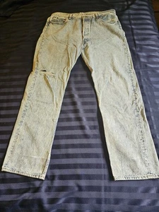 Jeans vintage Levis hechos en EE. UU. lavado ácido envejecido 501 botón mosca 38x32 - Imagen 1 de 15