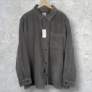 Marks And Spenser The Overshirt Men’s Size 3XL Grey Corduroy Button Up Shacket - Picture 1 of 9