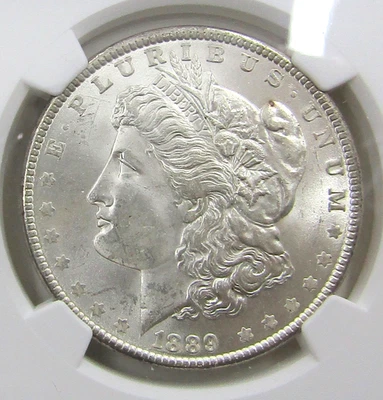 1889 NGC MS64 - Silver Morgan Dollar $1 US Coin - Image 1 of 3