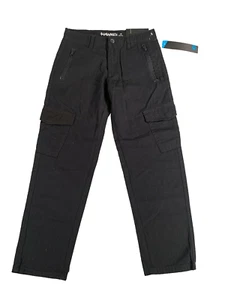 Tony Hawk Boys Black Cargo Pants Skateboarding Zip Pockets Straight Leg #4520 - Picture 1 of 12