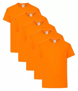 Fruit Of The Loom 61019 Kid's Original T 5 pack - Picture 1 of 33