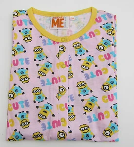 DESPICABLE ME  MINIONS PINK ALL IN ONE PYJAMAS AGES 2-14 NEW IN BAG - Picture 1 of 7