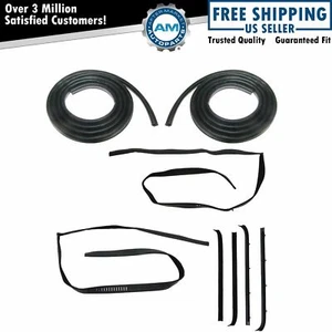 Rear Door Weather Strip Seal 8 Piece Kit Set for Chevrolet GMC Pickup Truck SUV - Picture 1 of 9