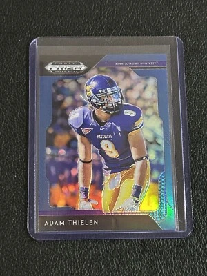 2019 Panini Prizm Draft Blue Refractor Adam Thielen #4 Minnesota State TC2 - Image 1 of 2