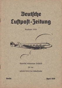 23009/ Aero Philatelisten Club - Deutsche Luftpost Zeitung – April 1939 - RAR - Picture 1 of 1