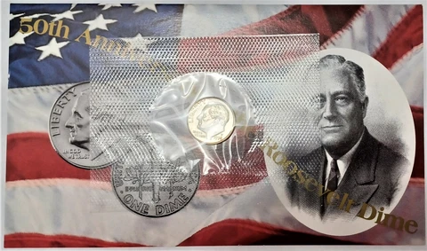 1996-W West Point Roosevelt Dime - Uncirculated in Mint Cello with COA Cover