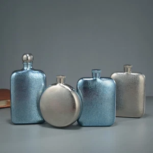 Outdoor Lightweight Quality Pure Titanium Wine Bottle Liquor Holder Pocket Flask - Picture 1 of 26