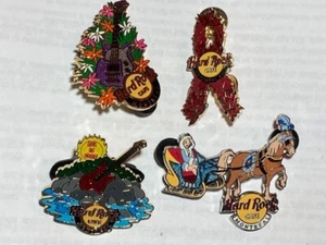 Hard Rock Montreal, Winter Carnival, Summer & Spring 08 AIDS Ribbon 4 pin lot #4 - Picture 1 of 1