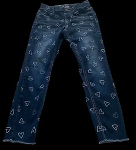 Wonder Nation Kids Girls Heart Cotton Pull On Jeggings Dark Blue XL (14-16) - Picture 1 of 16