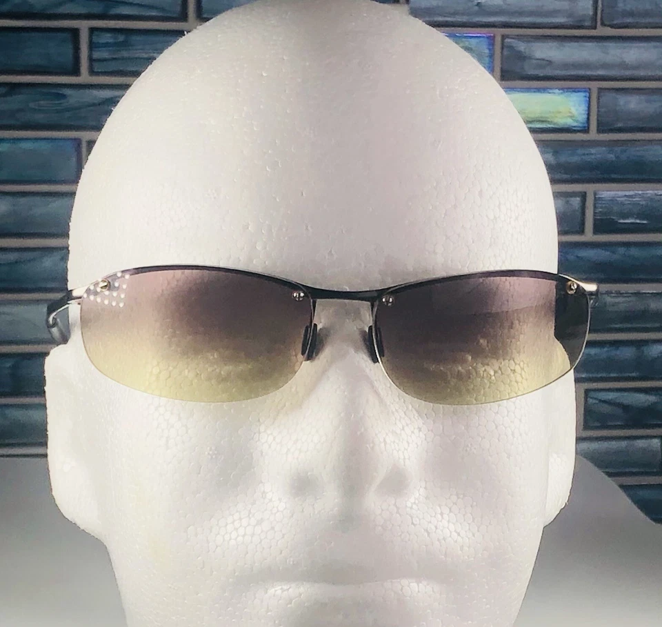 Gafas de sol estilo NEO sin montura polarizadas degradadas bronce lentes unisex Foto 1 de 4