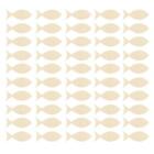 50 Stck Leerer Fisch Ausschnitt Holz Chips Scrapbooking Verschnerung