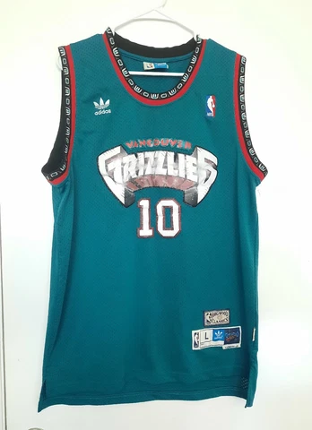 Vintage Adidas NBA Mike Bibby Vancouver Grizzlies Green Jersey Men's Size L Cover