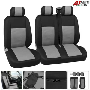Quality Grey Fabric Seat Covers Single & Double For Citroen Relay & Dispatch - Picture 1 of 8
