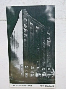 RPPC The Pontchartrain Hotel Nueva Orleans sin publicar vista nocturna dividida - Imagen 1 de 3