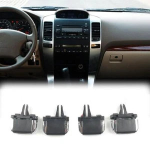 4PCS Black Front A/C Air Vent Outlet Tab Clip For Toyota Prado LC120 2003-2009 - Picture 1 of 7