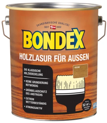 Bondex holzlasur außen eiche 4l Außen eiche 4,000 l Bondex transparent - Bild 1 von 3