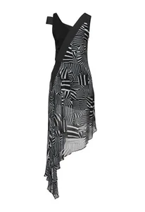 Vestido midi estampado cebra Just Cavalli de Roberto Cavalli $882, talla 42 Italia, M EE. UU.  - Imagen 1 de 5