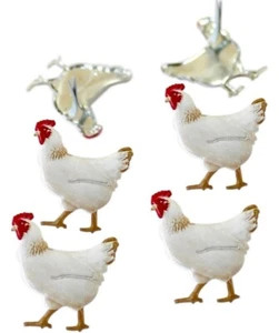 Chickens, Decorative Scrapbook Brads - Eyelet Outlet #179 - Picture 1 of 1