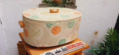 True Vintage 50er Jahre Nähkästchen / Nähkasten - reich bestückt -L539 - Bild 1 von 4