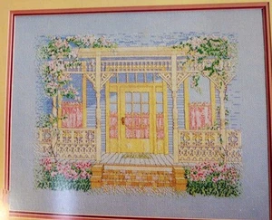 Porche de tía Maude patrón de punto de cruz contado Joy Evans jardín antiguo - Imagen 1 de 2